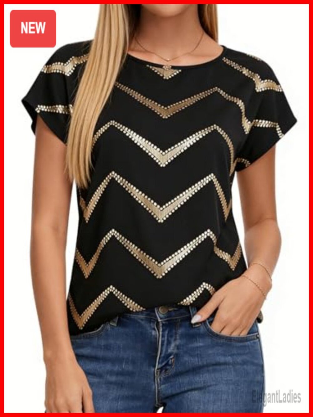 Sequin Cap Sleeve Blouse Loose Fit Summer Party Top